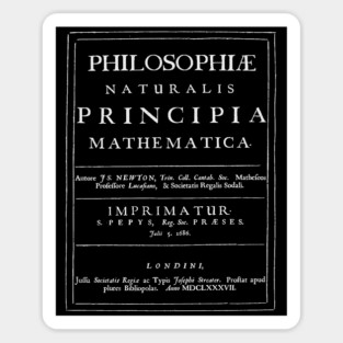 Newton's Principia for Physics & Science Lovers - Authentic Vintage Sticker