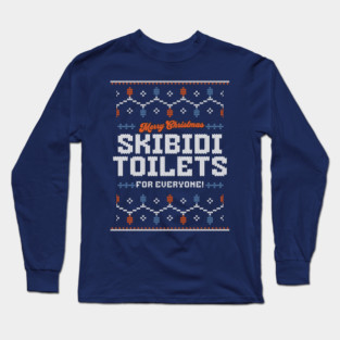 Merry Christmas, Skibidi Toilets for everyone! Long Sleeve T-Shirt