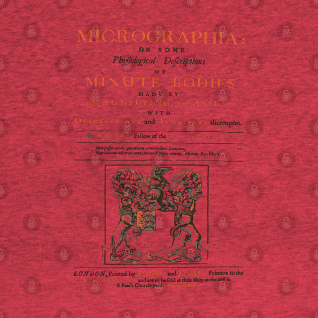 Micrographia - 17th Century Vintage Book Cover - Authentic Collectable by TuncGK