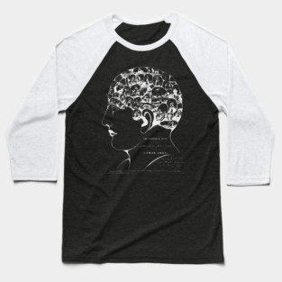 The Symbolical Head - Vintage Book Cover Human Brain Baseball T-Shirt