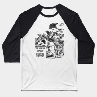 Tribute to Francisco Goya - Sleep of Reason Baseball T-Shirt