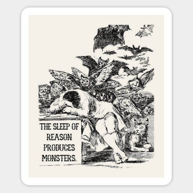Tribute to Francisco Goya - Sleep of Reason Magnet by TuncGK