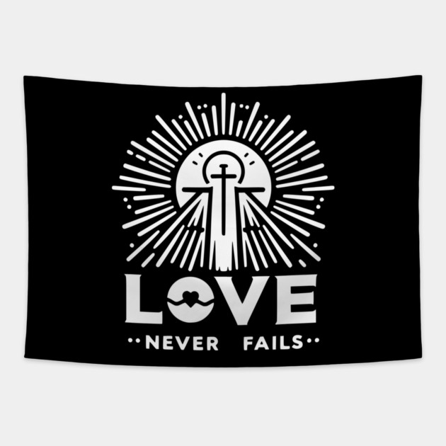 Love Never Fails Tapestry by Frank Ring