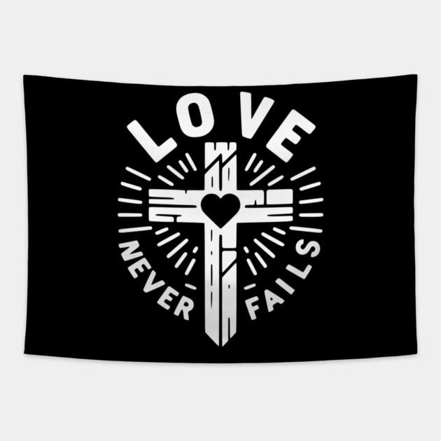 Love Never Fails Tapestry by Frank Ring