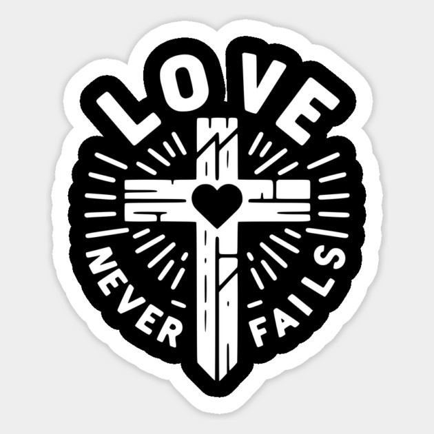 Love Never Fails Sticker by Frank Ring