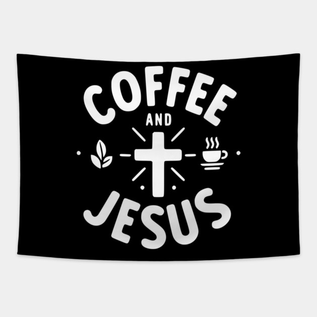 Coffee and Jesus Tapestry by Frank Ring