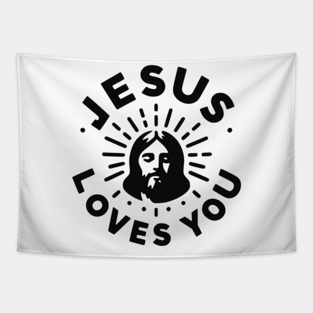 Jesus Loves You Tapestry by Frank Ring