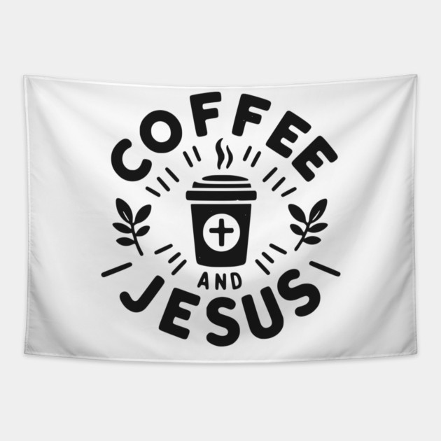 Coffee and Jesus Tapestry by Frank Ring