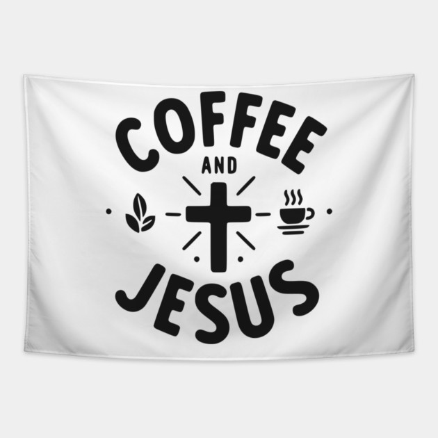 Coffee and Jesus Tapestry by Frank Ring