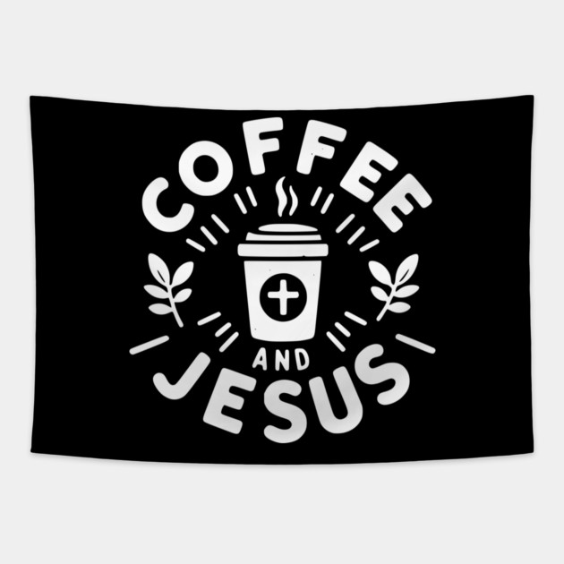 Coffee and Jesus Tapestry by Frank Ring