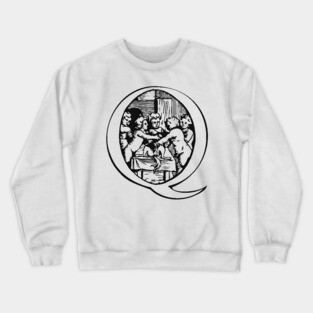 Illuminated Decorated Initials - Vintage Lettering Crewneck Sweatshirt