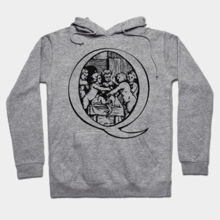 Illuminated Decorated Initials - Vintage Lettering Hoodie