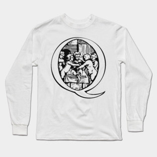 Illuminated Decorated Initials - Vintage Lettering Long Sleeve T-Shirt