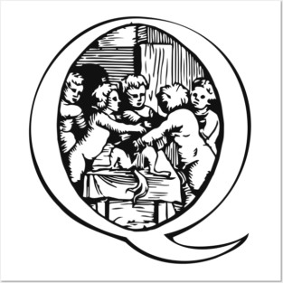 Illuminated Decorated Initials - Vintage Lettering Posters and Art