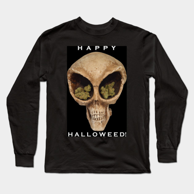 Happy Halloweed! - Weed Design Long Sleeve T-Shirt by MrGreenGenes420