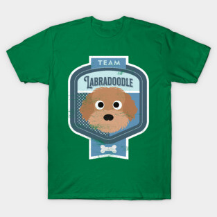 Team Labradoodle - Distressed Labradoodle Beer Label Design T-Shirt