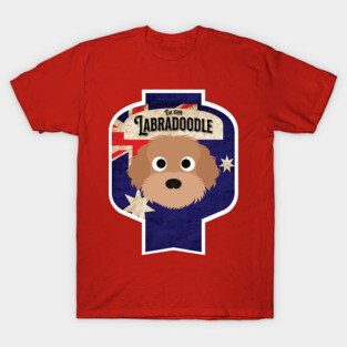 Labradoodle - Distressed Australian Labradoodle Beer Label Design T-Shirt