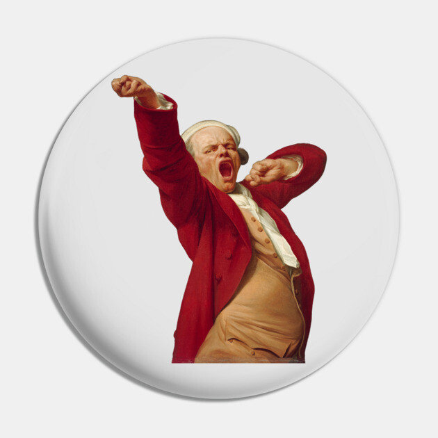 Joseph Ducreux - Self Portrait - Gag Style Trompe L'oeil Pin by TuncGK