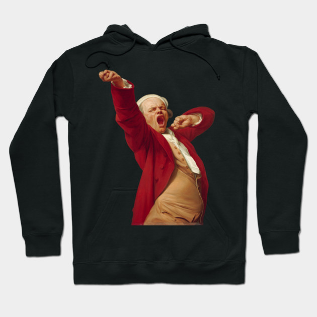Joseph Ducreux - Self Portrait - Gag Style Trompe L'oeil Hoodie by TuncGK