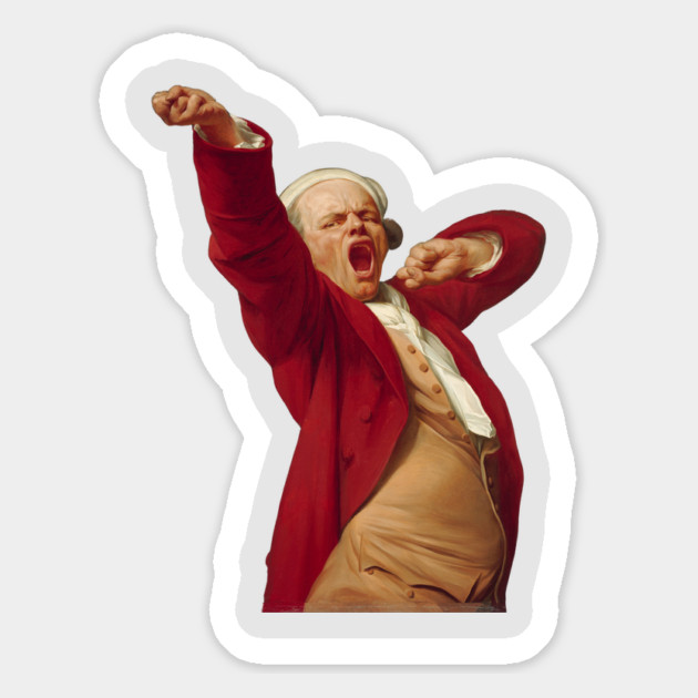 Joseph Ducreux - Self Portrait - Gag Style Trompe L'oeil Magnet by TuncGK