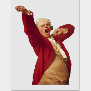 Joseph Ducreux - Self Portrait - Gag Style Trompe L'oeil Posters and Art