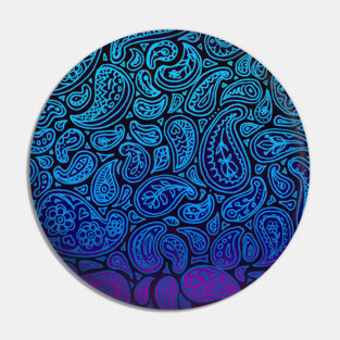 Purple Paisley Pin