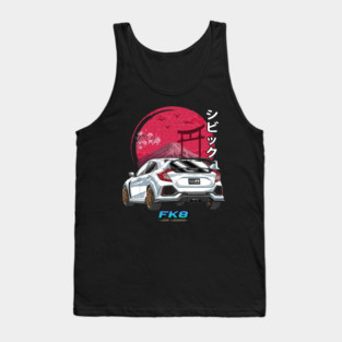 White Honda Civic Type R FK8 Nippon Sun Tank Top