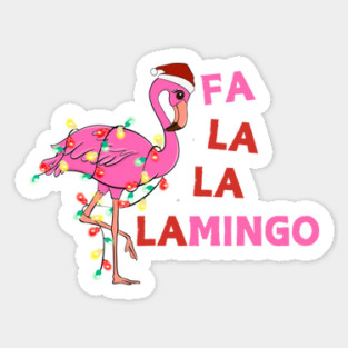 Christmas Flamingo Sticker