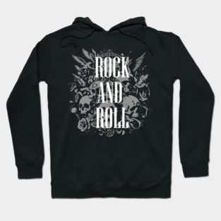 rock and roll skulls design Hoodie