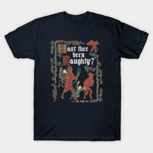 Krampus Medieval Style - Naughty List - Funny Retro Vintage English History T-Shirt