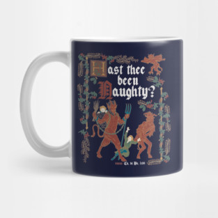Krampus Medieval Style - Naughty List - Funny Retro Vintage English History Mug