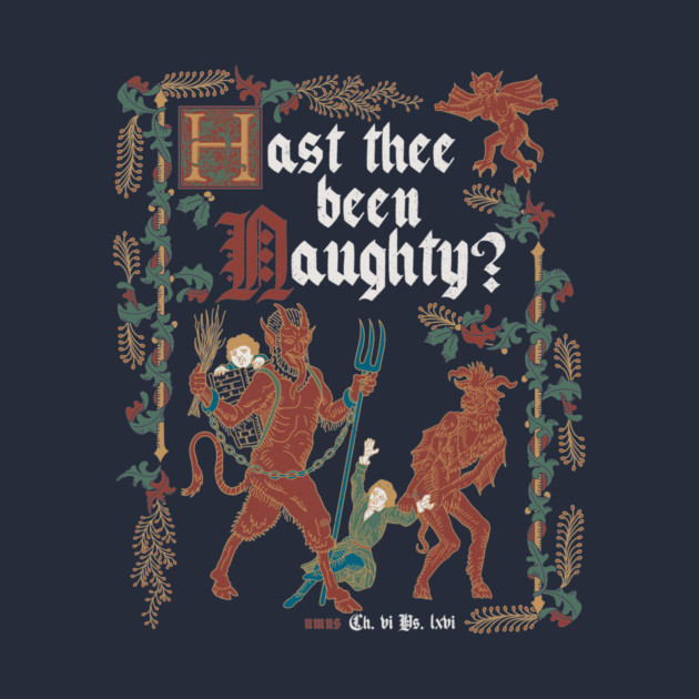 Krampus Medieval Style - Naughty List - Funny Retro Vintage English History by Nemons