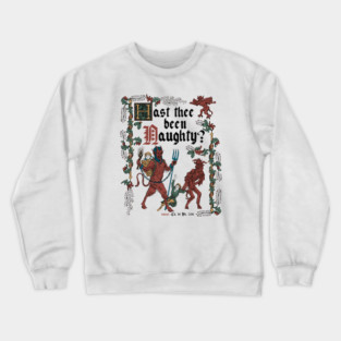 Krampus Medieval Style - Naughty List - Funny Retro Vintage English History II Crewneck Sweatshirt