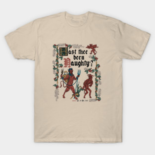 Krampus Medieval Style - Naughty List - Funny Retro Vintage English History II T-Shirt