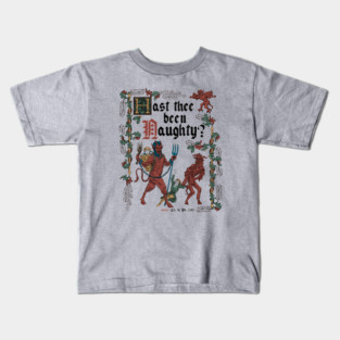 Krampus Medieval Style - Naughty List - Funny Retro Vintage English History II Kids T-Shirt