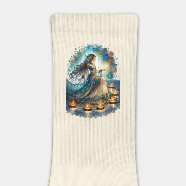 Beautiful Diwali Woman and Rangoli by HolidayBug