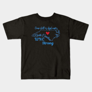 North Carolina wnc strong Appalachian strong hurricane Helene Kids T-Shirt