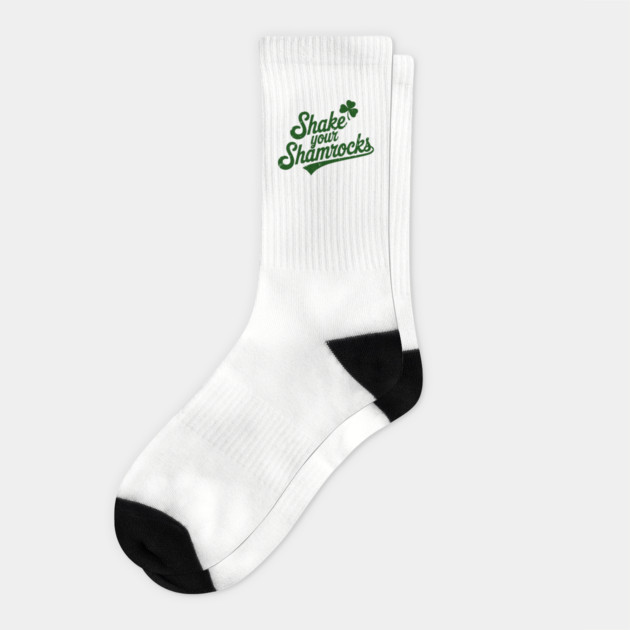 Funny Shake Your Shamrocks St. Patrick's Day Socks by Anticorporati