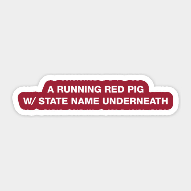 A Running Red Pig Sticker by rt-shirts
