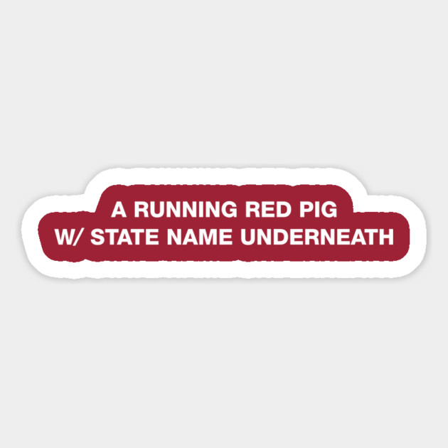 A Running Red Pig Magnet by rt-shirts