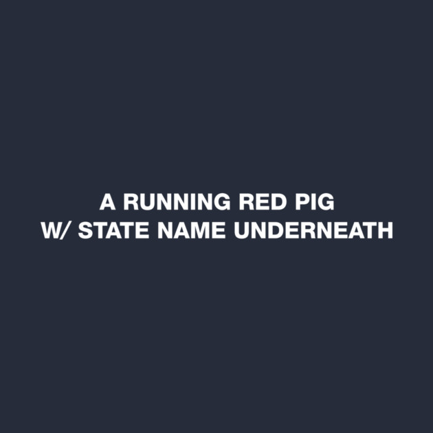 A Running Red Pig by rt-shirts