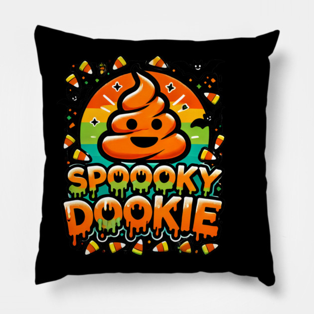 Funny Spooky Poo, Halloween Pillow by logiamerch