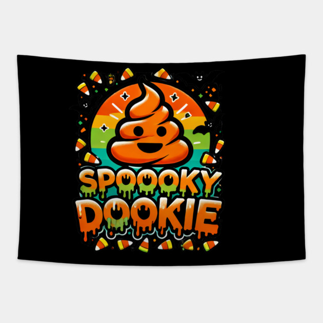 Funny Spooky Poo, Halloween Tapestry by logiamerch