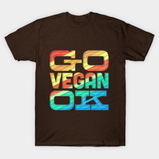 Rainbow Retro Go Vegan OK T-Shirt