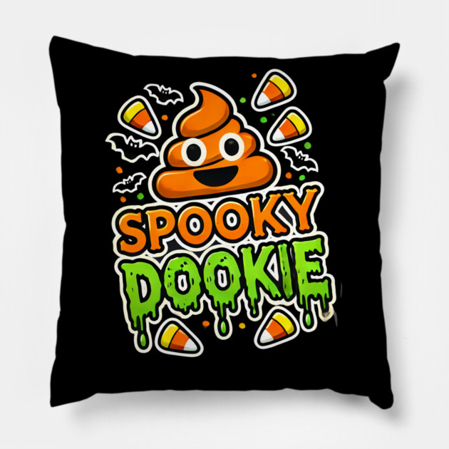 Funny Spooky Poo, Halloween Pillow by logiamerch