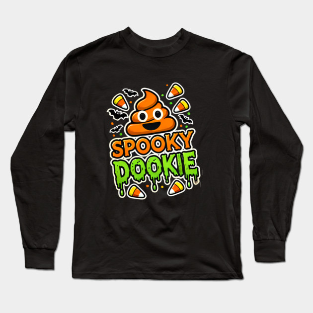 Funny Spooky Poo, Halloween Long Sleeve T-Shirt by logiamerch
