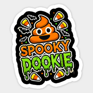 Funny Spooky Poo, Halloween Sticker