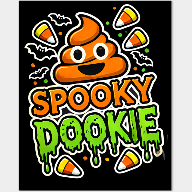 Funny Spooky Poo, Halloween Wall Art by logiamerch