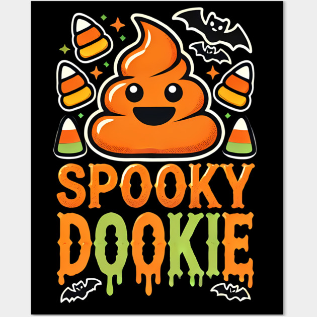 Funny Spooky Poo, Halloween Wall Art by logiamerch