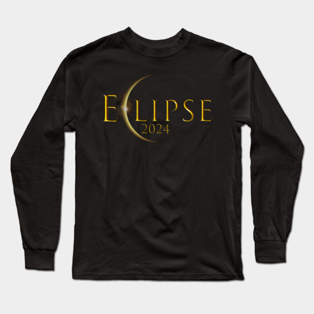 Eclipse 2024 Long Sleeve T-Shirt by Db Printed
